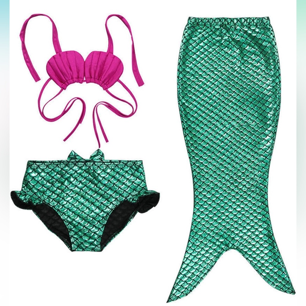 Include: 1pc swim top, 1pc swim bottom, 1pc skirt (C110)